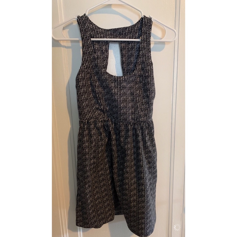 Black and white houndstooth dress